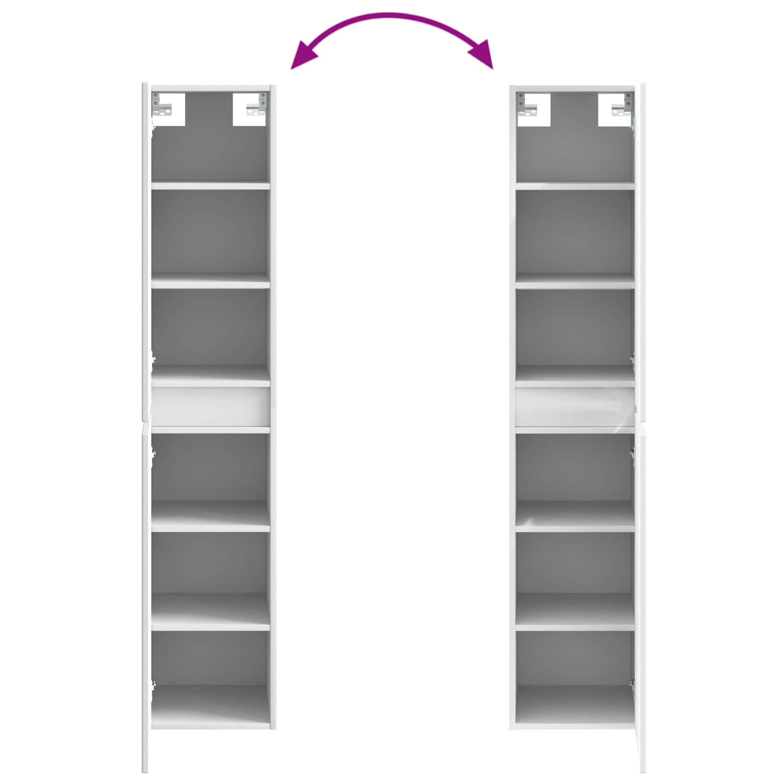 vidaXL Badkamermeubelset 5 pcs Wit Bewerkt hout en glas