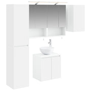 vidaXL Badkamerkastenset 5 pcs Wit 50 x 14,5 x 70 cm Bewerkt hout