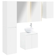 vidaXL Badkamerkastenset 5 pcs Wit 53 x 15,5 x 70 cm Bewerkt hout