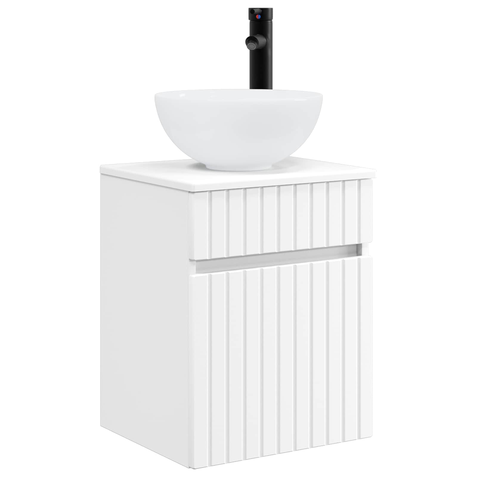 vidaXL Badkamerkastenset 5 pcs Wit 43 x 11,5 x 60,5 cm Bewerkt hout