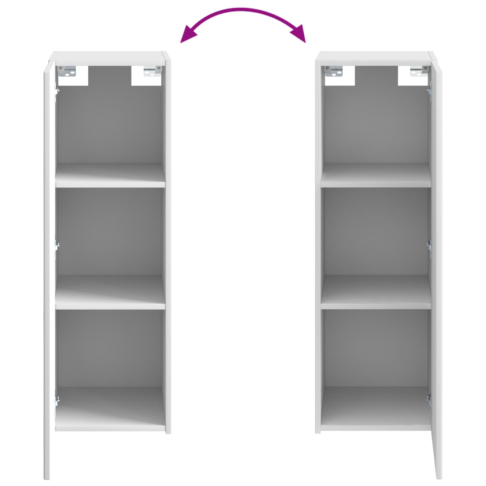vidaXL Badkamerkastenset 4 pcs Wit 40 x 10,5 x 60,5 cm Bewerkt hout