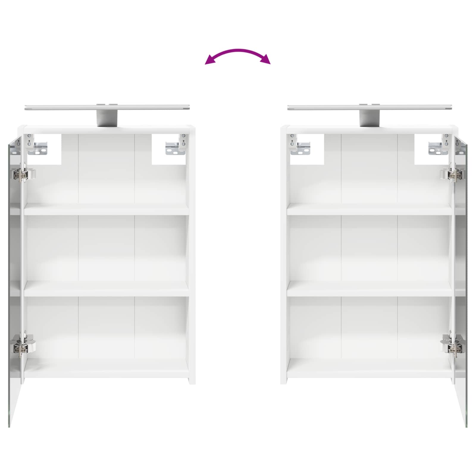 vidaXL Badkamerkastenset 4 pcs Wit 43 x 16 x 62,5 cm Bewerkt hout