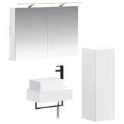 vidaXL Badkamerkastenset 4 pcs Wit 50 x 14,5 x 70 cm Bewerkt hout