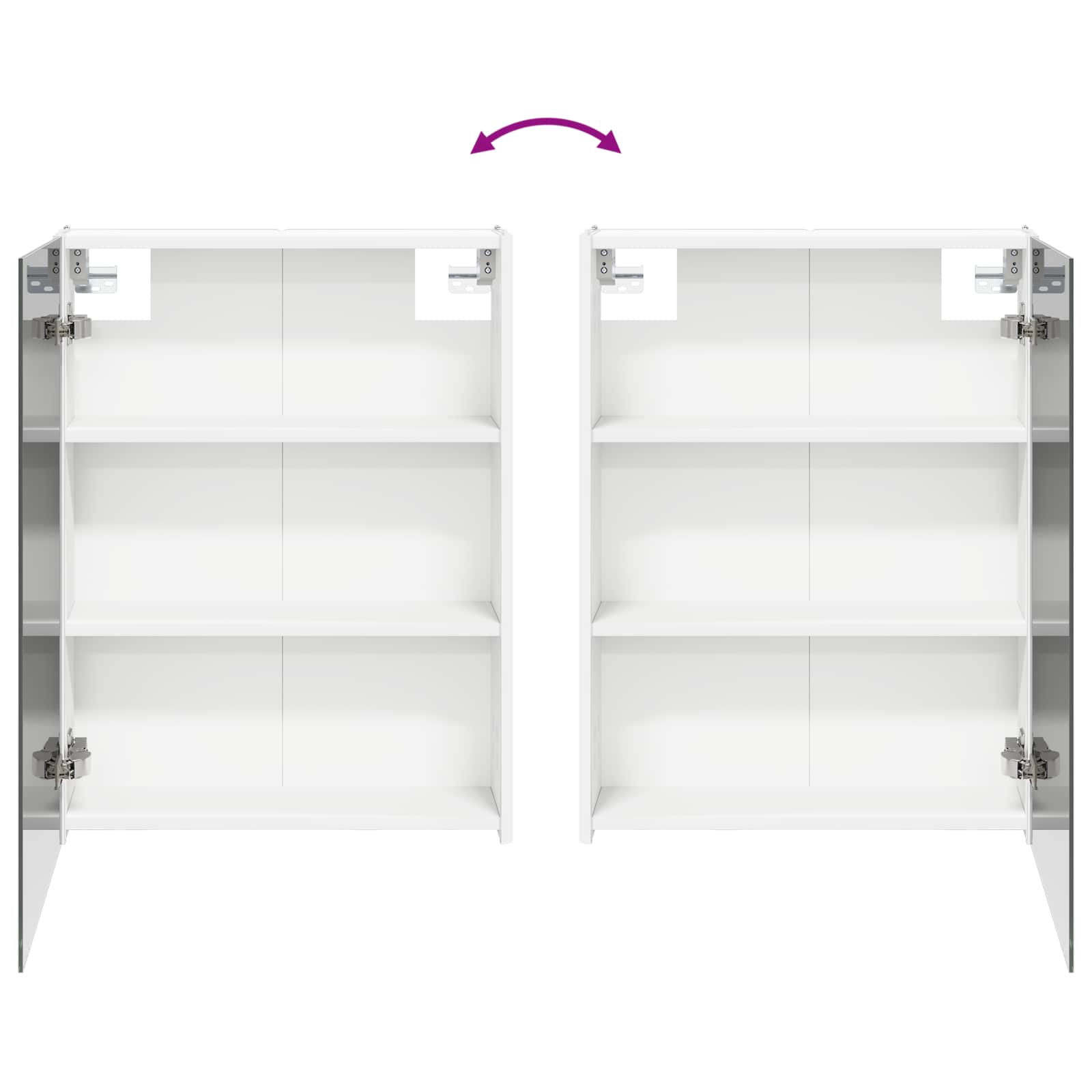 vidaXL Badkamermeubelset 4 pcs Wit Bewerkt hout en glas