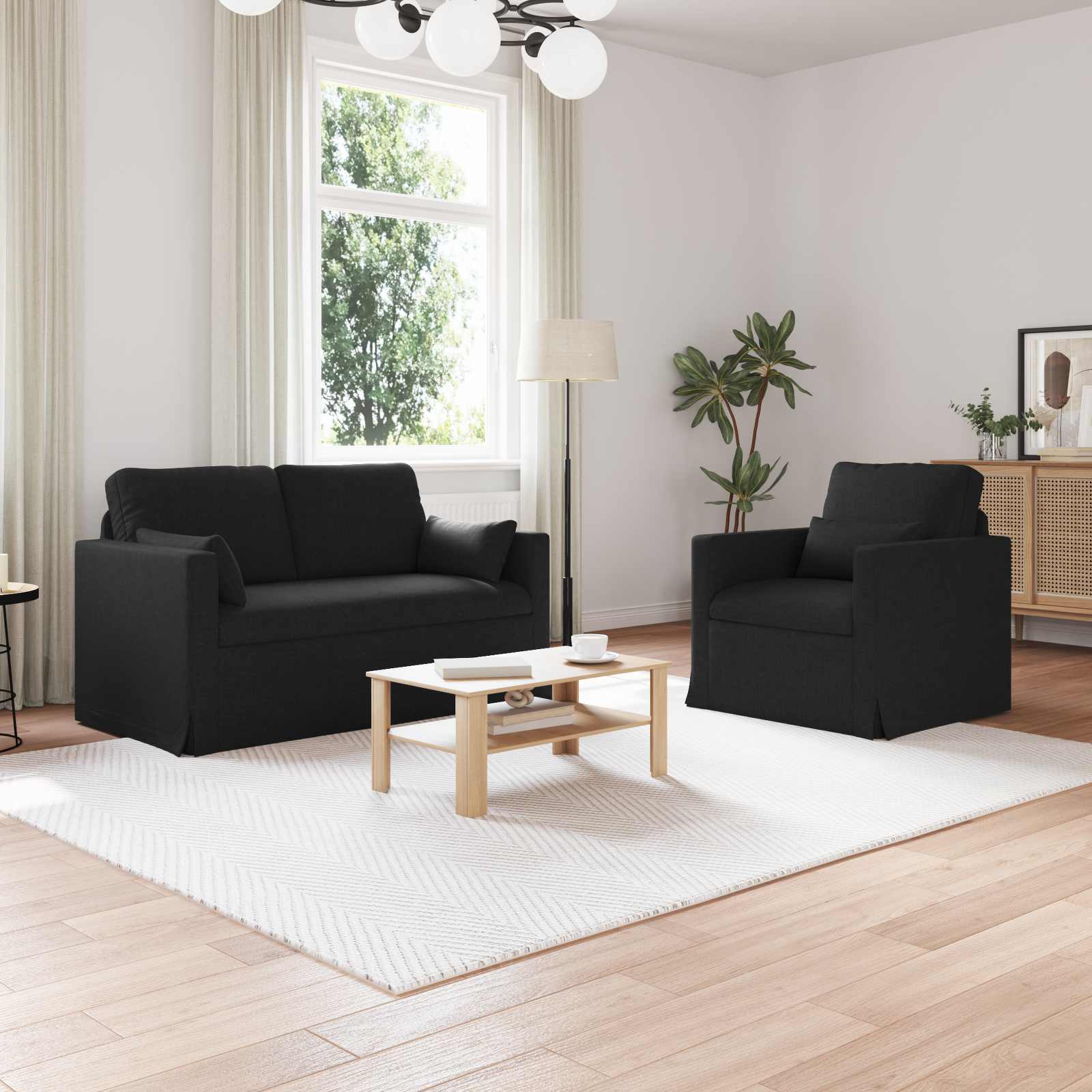 vidaXL Bank 2 pcs Lichtgrijs Metaal