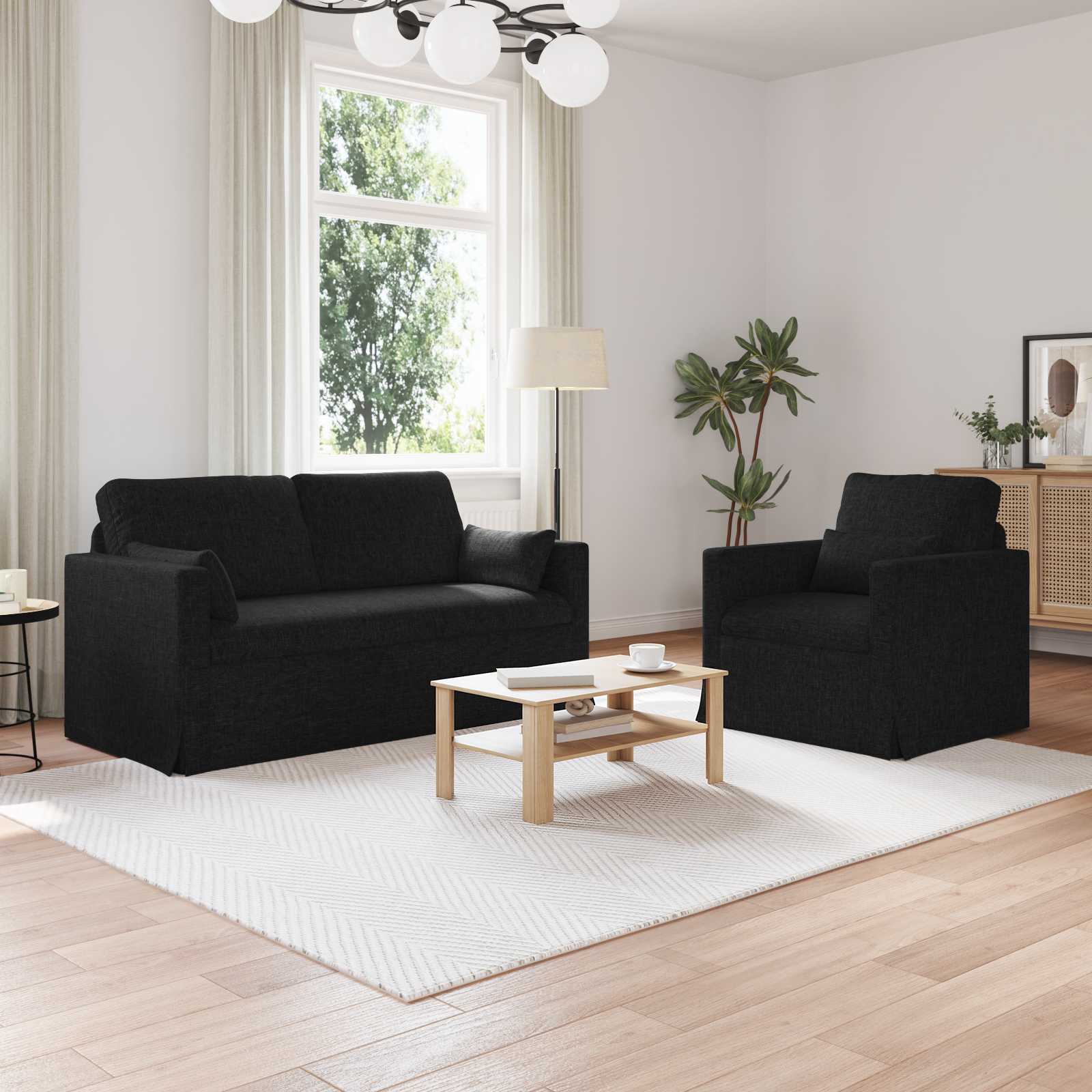 vidaXL Bank 2 pcs Lichtgrijs Metaal