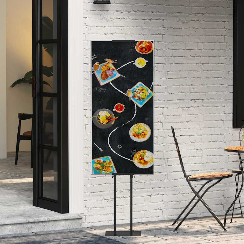 vidaXL Beurs Displays 2 pcs Zwart 30 x 24 x 208 cm IJzer