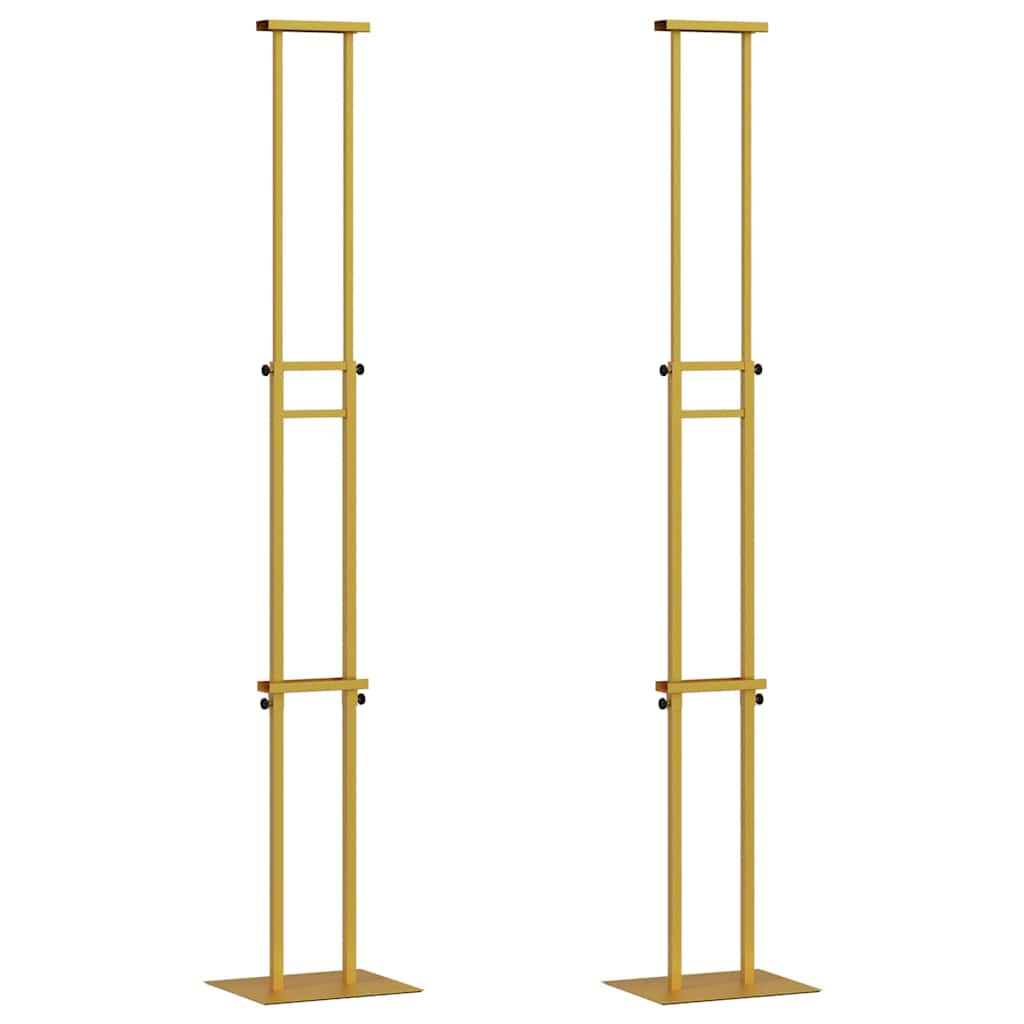 vidaXL Beurs Displays 2 pcs Zwart 30 x 24 x 208 cm IJzer
