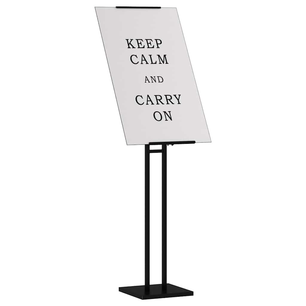 vidaXL Beurs Displays 2 pcs Zwart 26.5 x 26.5 x 127 cm IJzer