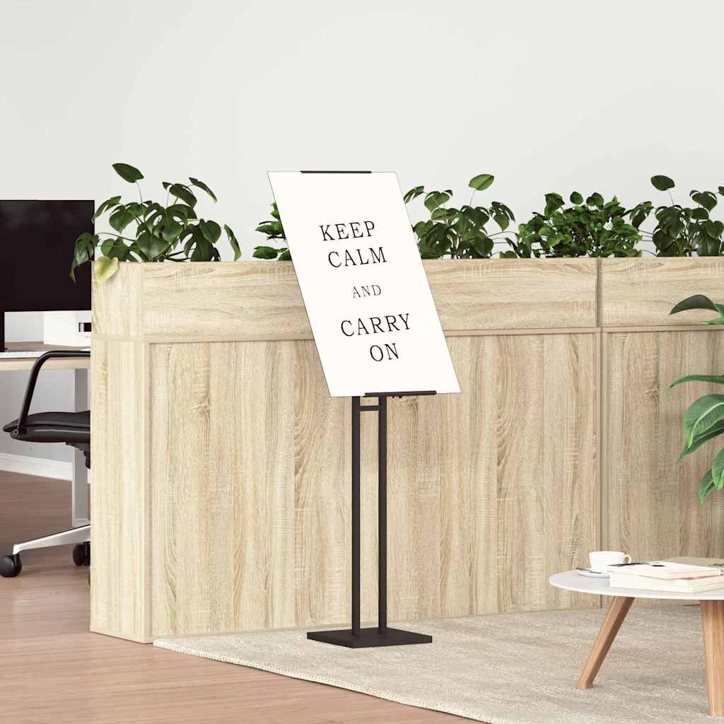 vidaXL Beurs Displays 2 pcs Zwart 26.5 x 26.5 x 127 cm IJzer