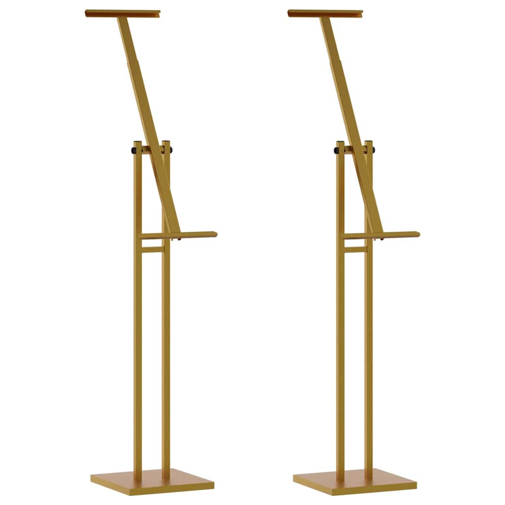 vidaXL Beurs Displays 2 pcs Zwart 26.5 x 26.5 x 127 cm IJzer
