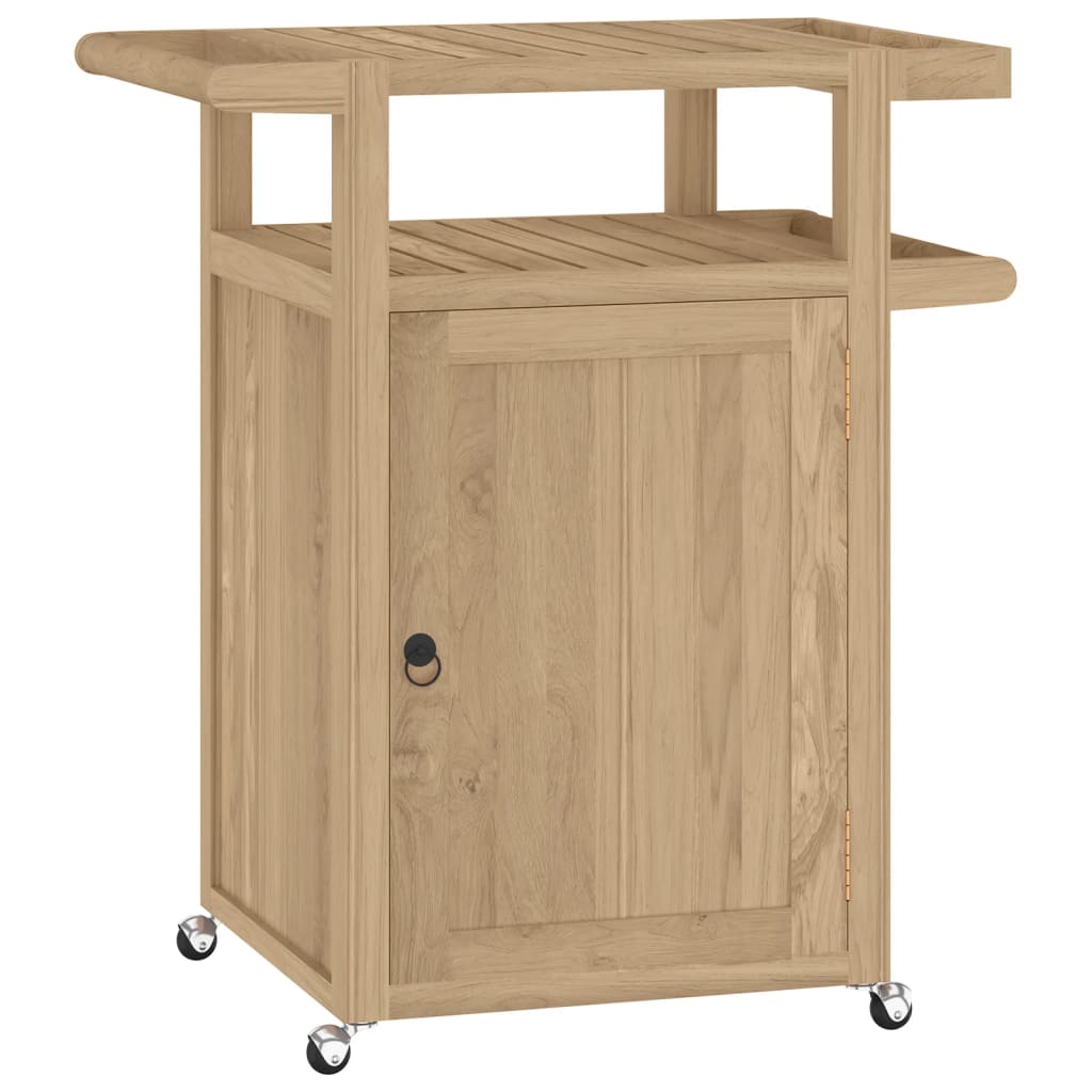 vidaXL Keukentrolley 70x50x90 cm massief teakhout