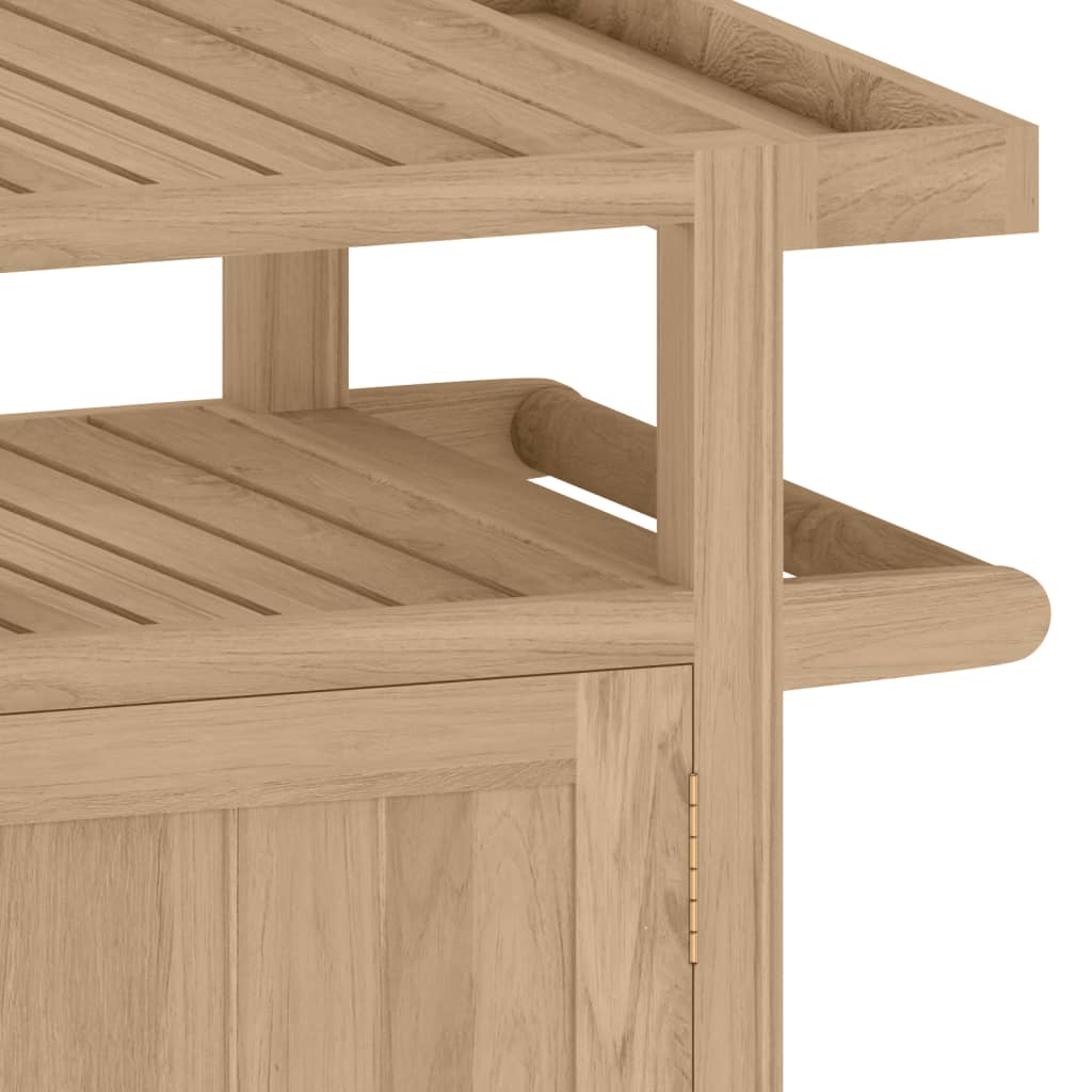 vidaXL Keukentrolley 70x50x90 cm massief teakhout