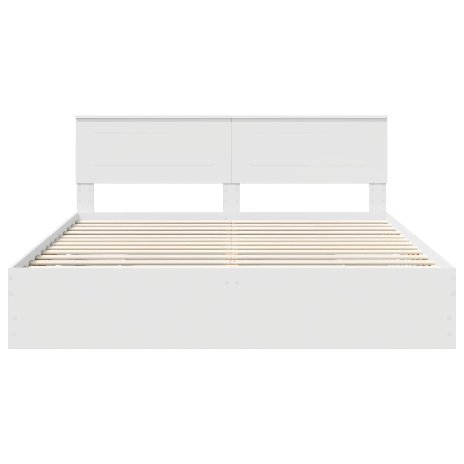 vidaXL Bedframe met lade met opslag Wit 200 x 200 cm Ingenieurshout