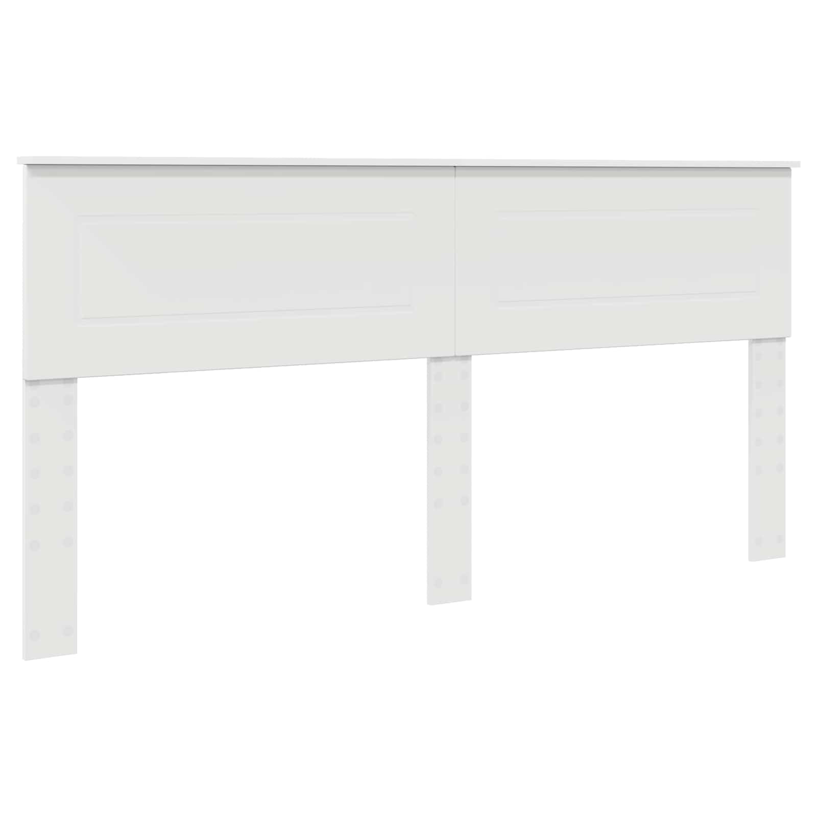 vidaXL Bedframe met LED-striplichten Wit 200 x 200 cm Bewerkt hout