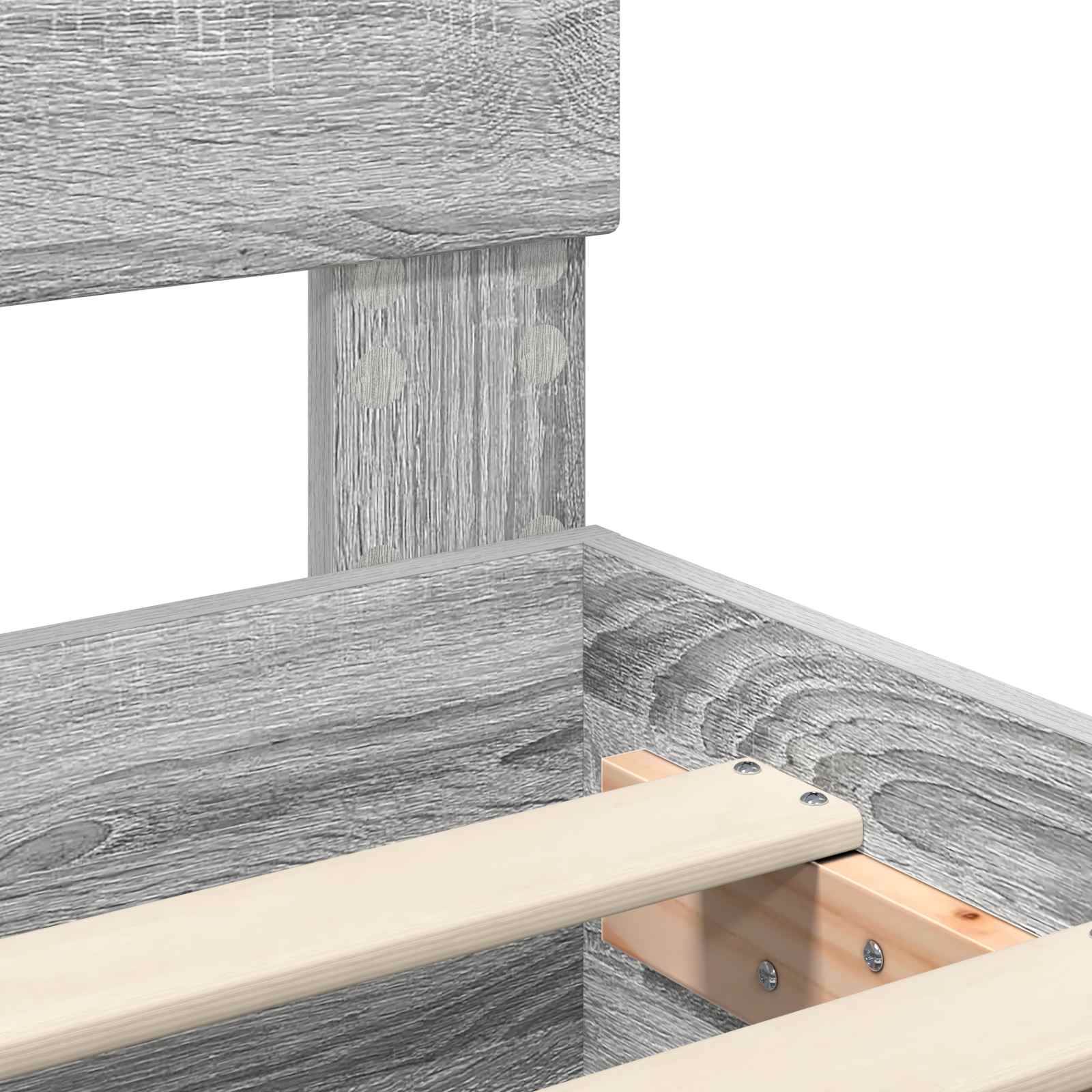 vidaXL Bedframe met hoofdeinde Wit 200 x 200 cm Bewerkt hout