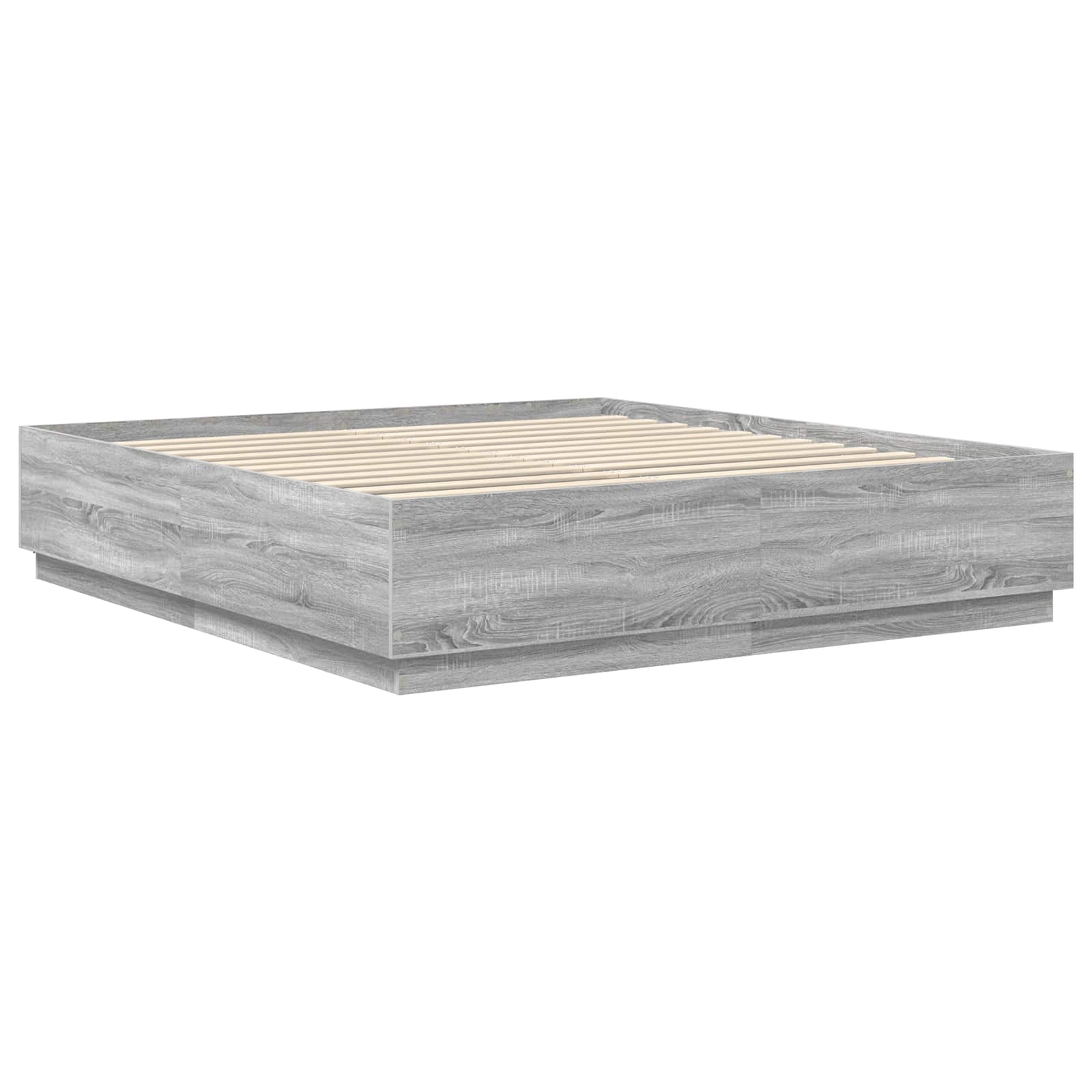 vidaXL Bedframe met hoofdeinde Wit 200 x 200 cm Bewerkt hout