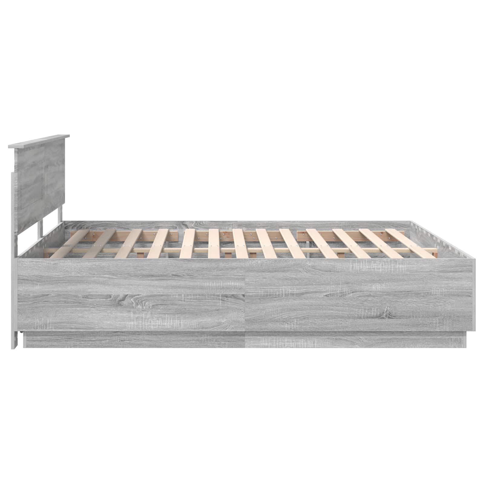 vidaXL Bedframe met hoofdeinde Wit 200 x 200 cm Bewerkt hout