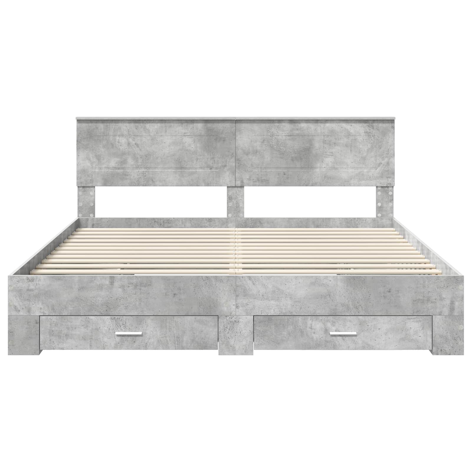 vidaXL Bedframe met lade Zwart en Zilver 200 x 200 cm Bewerkt hout