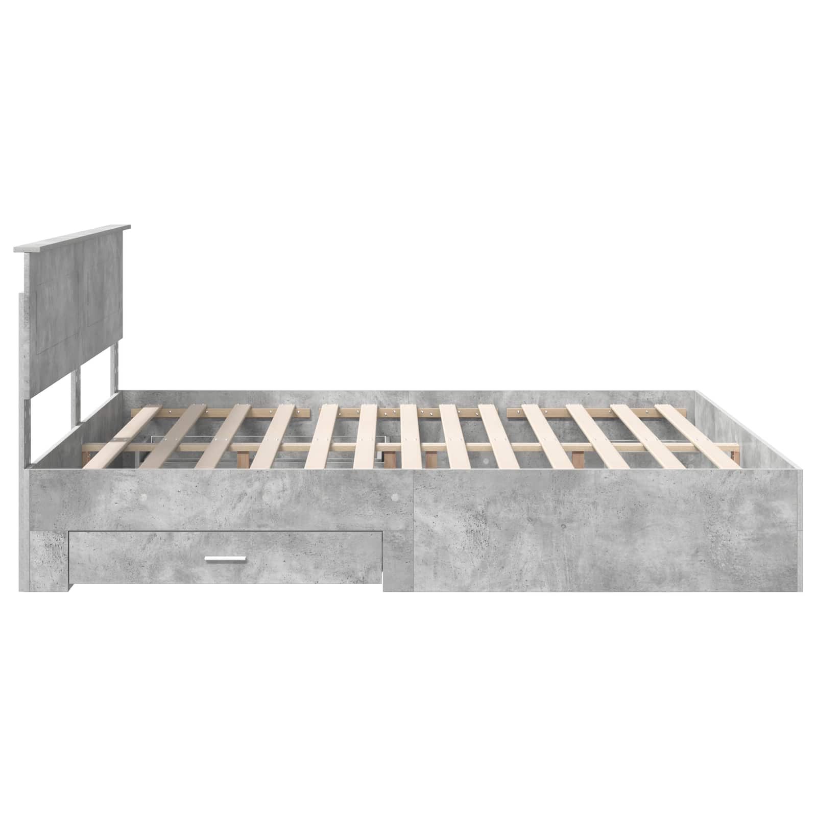 vidaXL Bedframe met lade Zwart en Zilver 200 x 200 cm Bewerkt hout