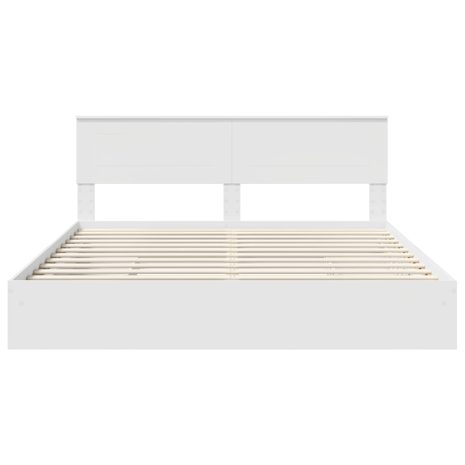 vidaXL Bedframe met lade met hoofdeinde Wit 200 x 200 cm Bewerkt hout