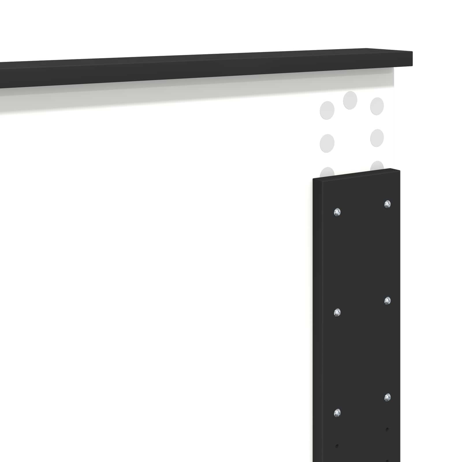 vidaXL Bedframe met hoofdeinde Wit 200 x 200 cm Bewerkt hout