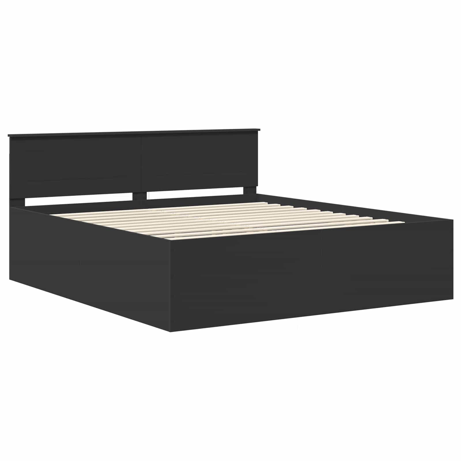 vidaXL Bedframe met hoofdeinde Wit 200 x 200 cm Bewerkt hout