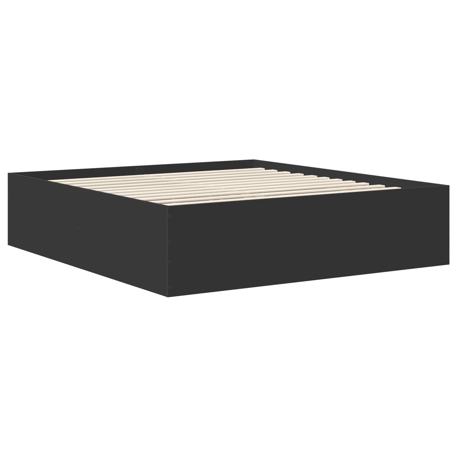 vidaXL Bedframe met hoofdeinde Wit 200 x 200 cm Bewerkt hout