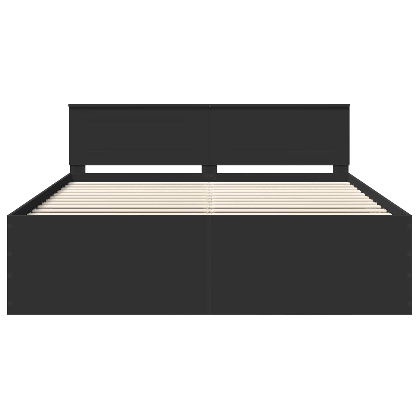 vidaXL Bedframe met hoofdeinde Wit 200 x 200 cm Bewerkt hout