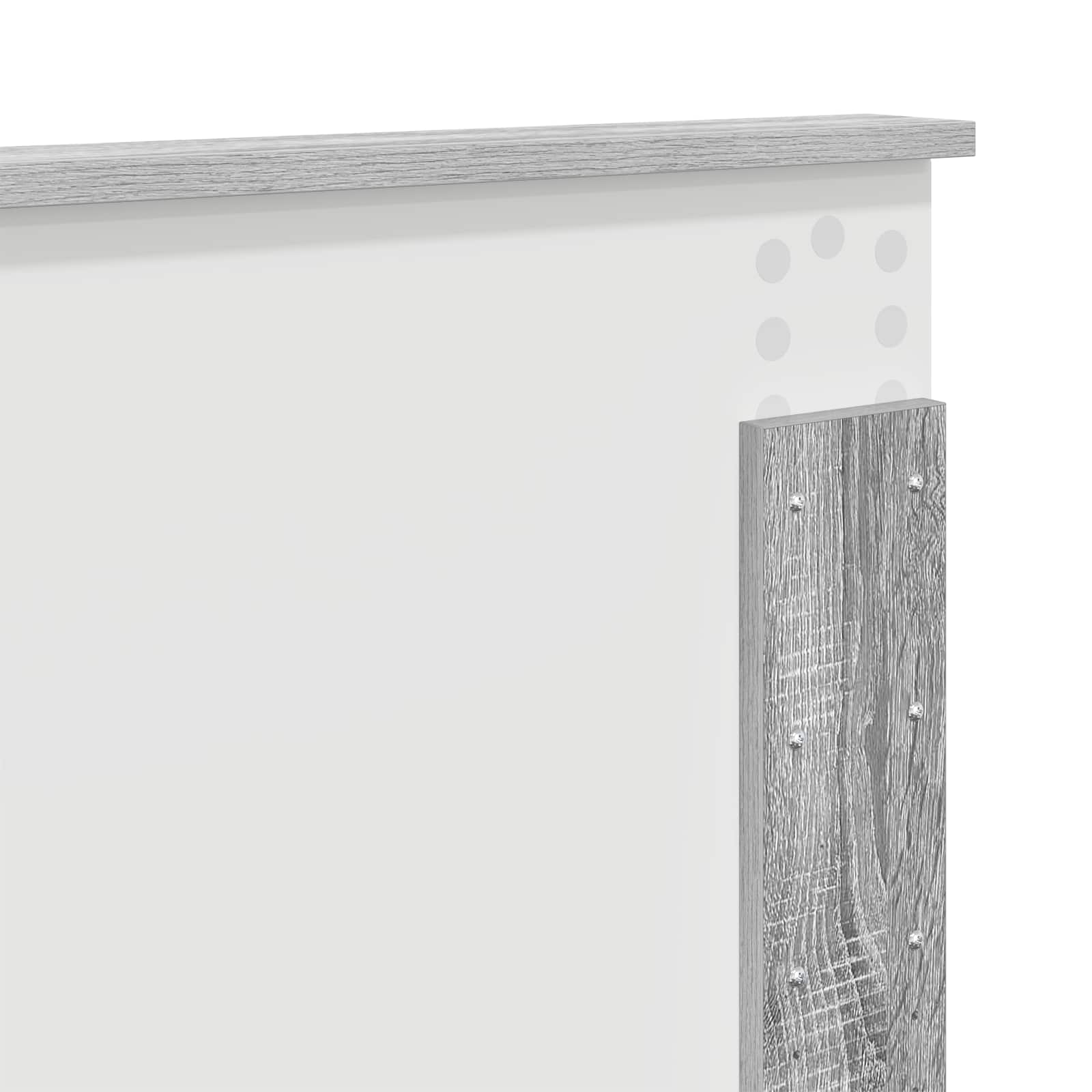 vidaXL Bedframe met hoofdeinde Zwart 200 x 200 cm Bewerkt hout