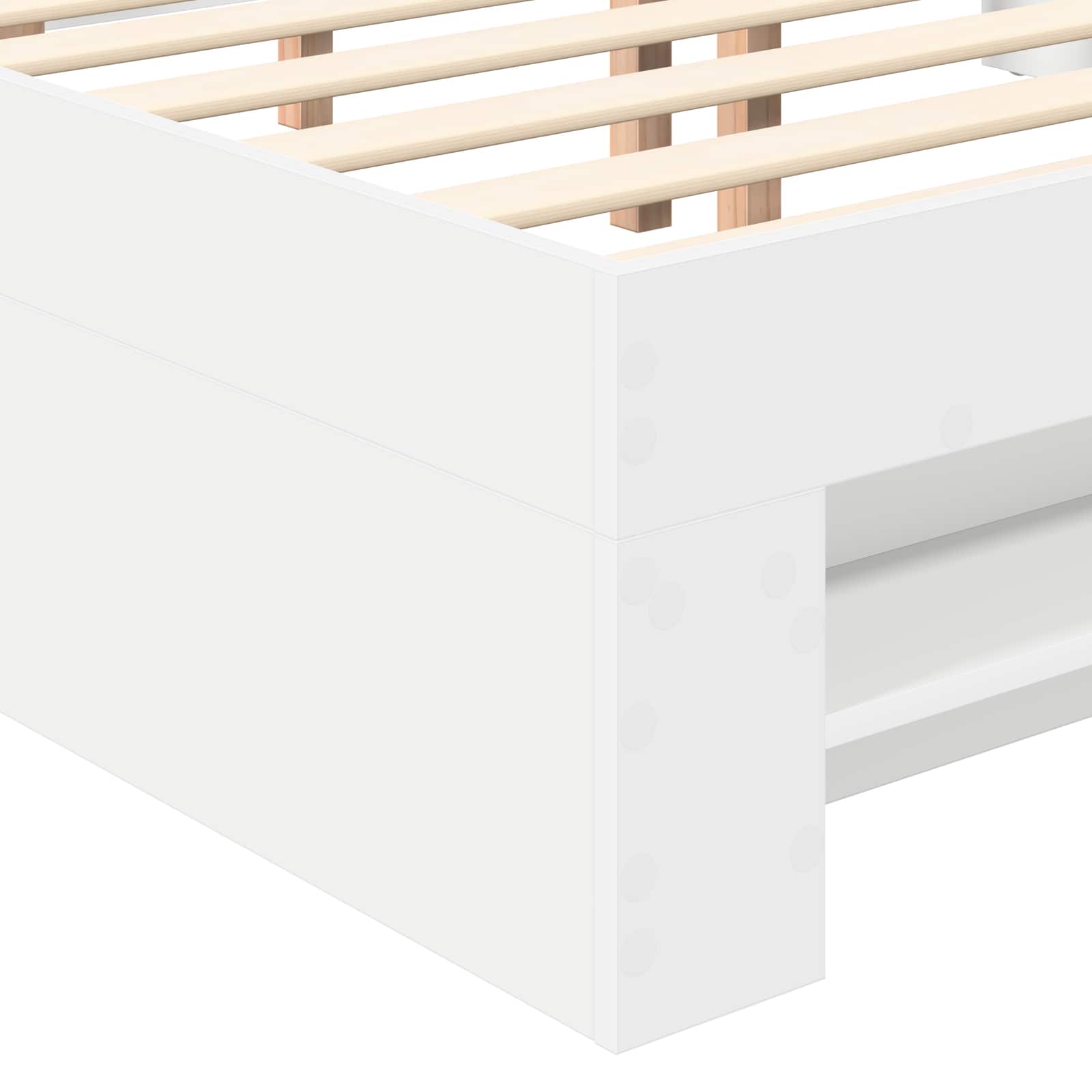 vidaXL Bedframe met hoofdeinde Wit 200 x 200 cm Bewerkt hout