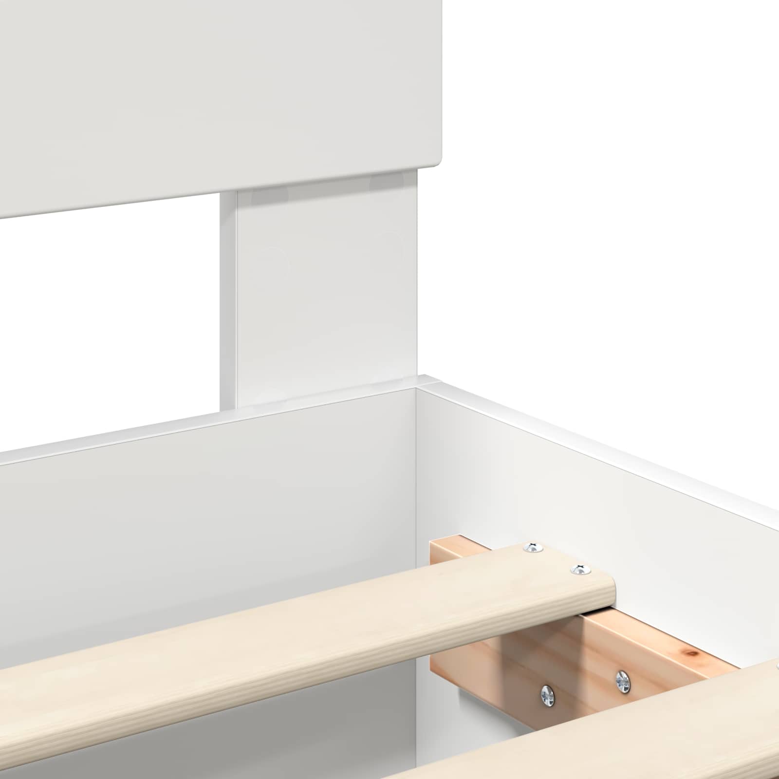 vidaXL Bedframe met hoofdeinde Wit 200 x 200 cm Bewerkt hout
