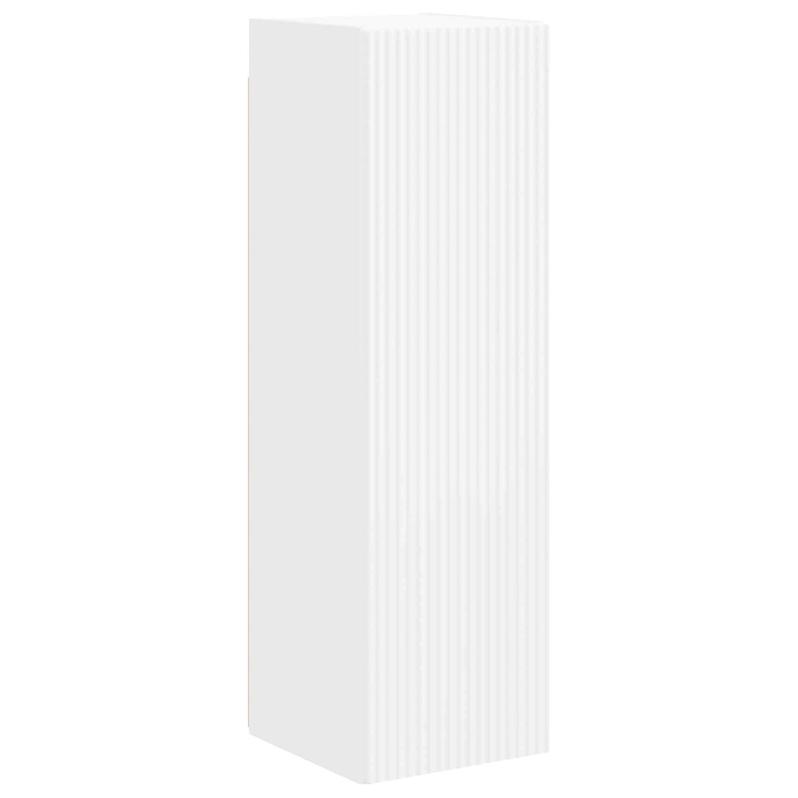 vidaXL Tv-meubelset Wandgemonteerd 4 pcs Wit Bewerkt hout