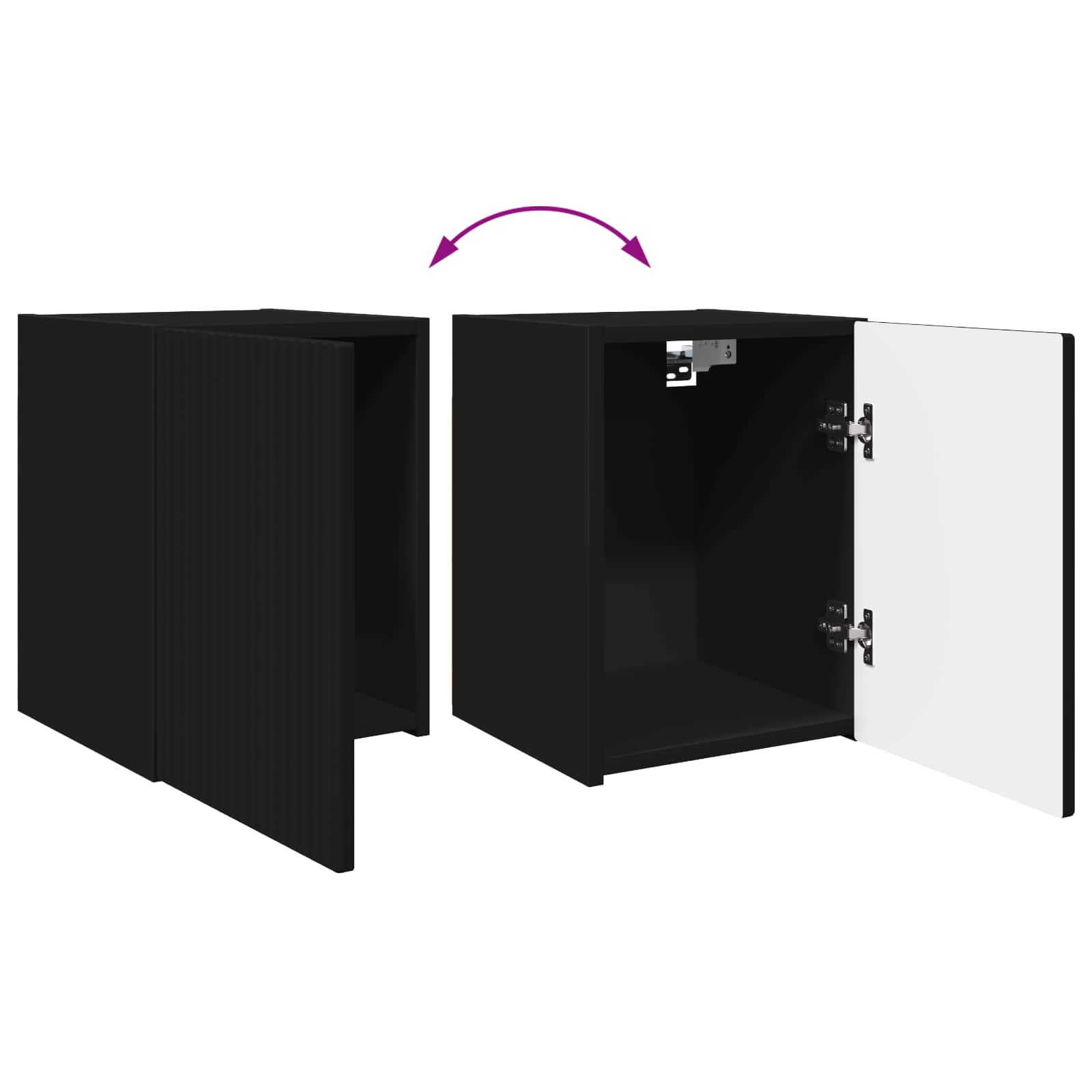 vidaXL Tv-meubelset Wandgemonteerd 5 pcs Wit Bewerkt hout