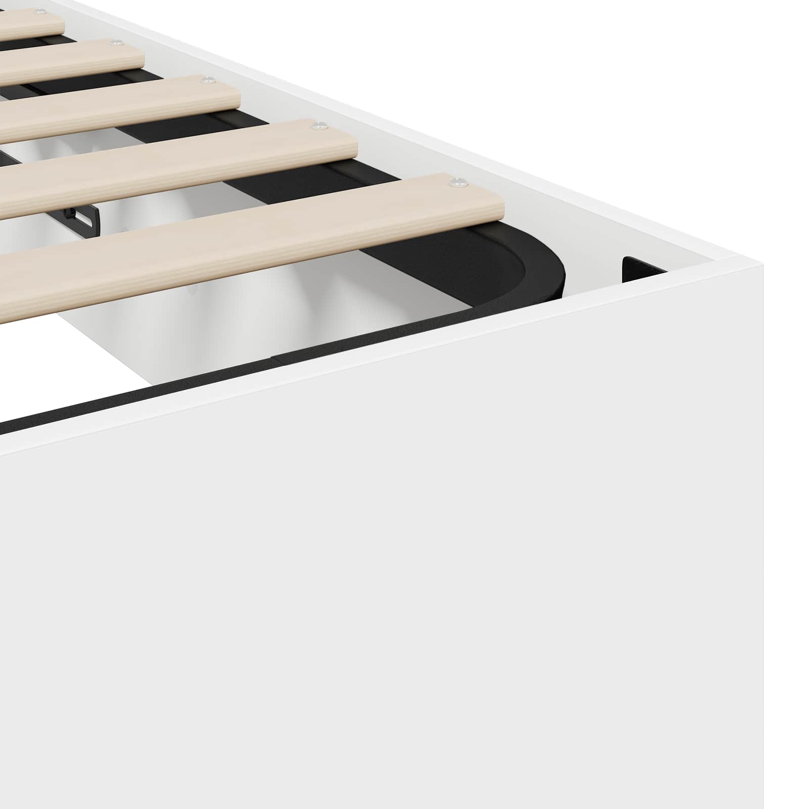 vidaXL Ottoman Bedframe met opslag Wit 193 x 120 x 25 cm Spaanplaat