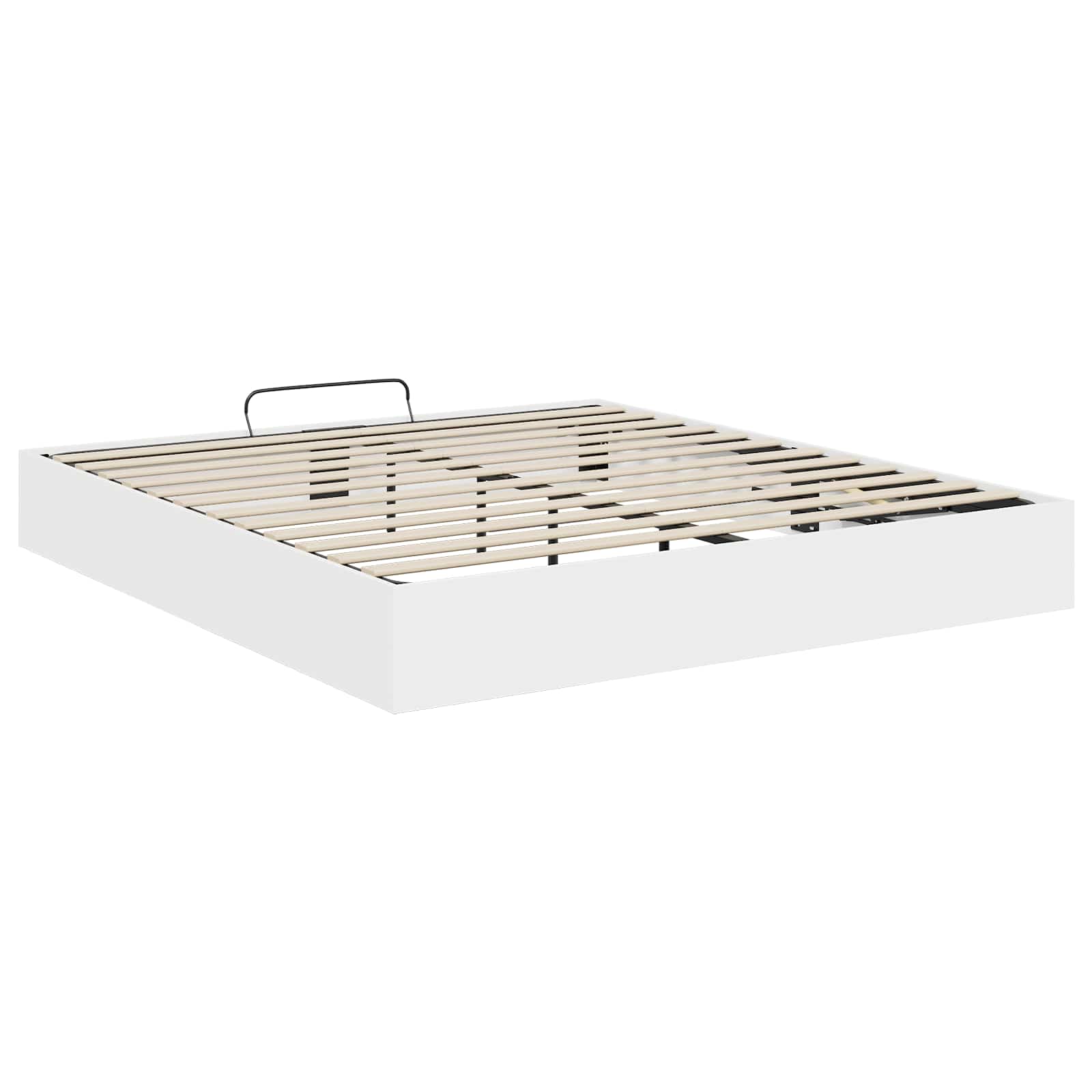 vidaXL Ottoman Bedframe met opslag Wit 193 x 120 x 25 cm Spaanplaat
