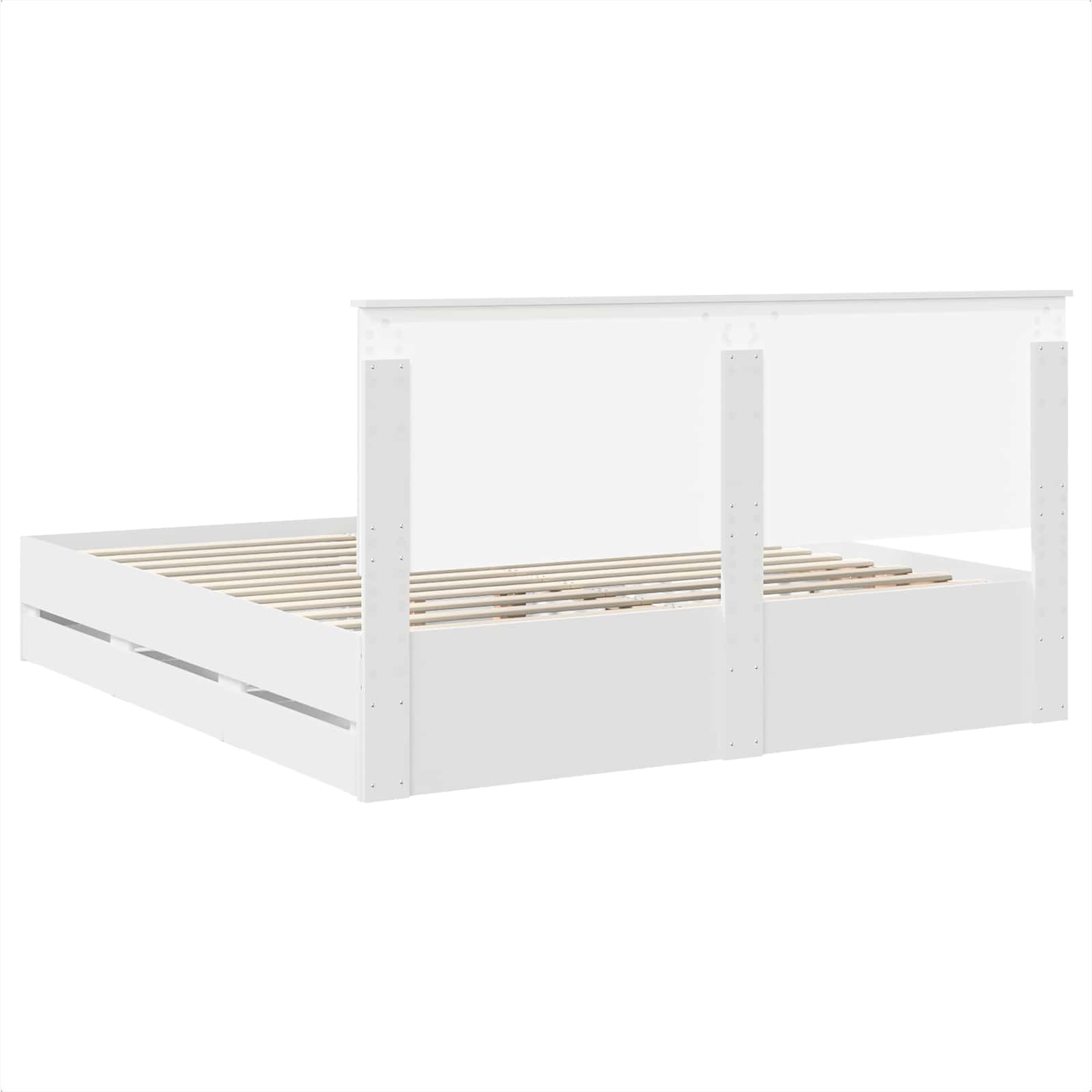 vidaXL Bedframe met lade met opslag Zwart 200 x 200 cm Ingenieurshout