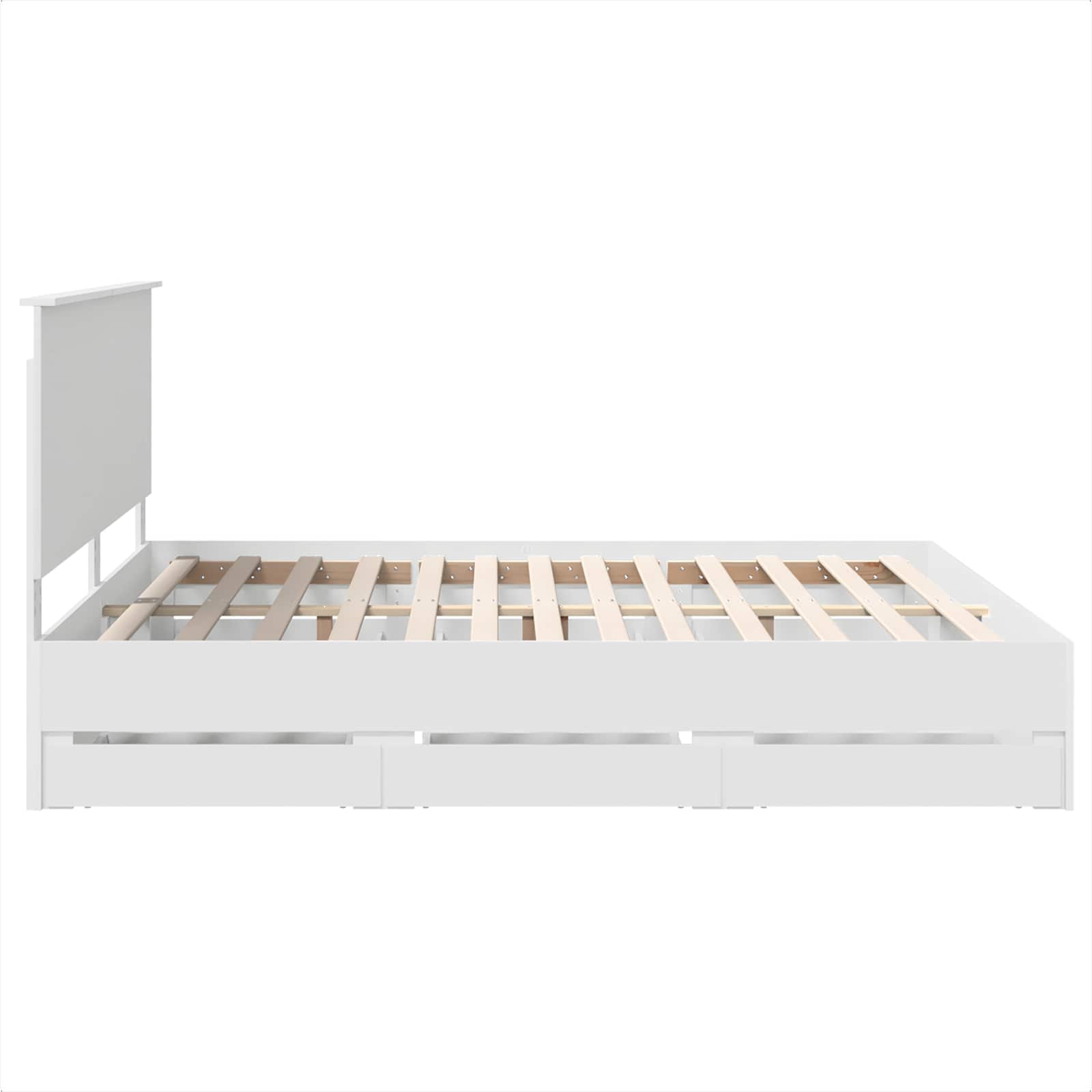 vidaXL Bedframe met lade met opslag Zwart 200 x 200 cm Ingenieurshout