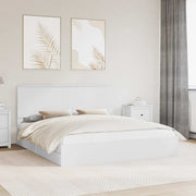 vidaXL Bedframe met lade met hoofdeinde Wit 200 x 200 cm Bewerkt hout