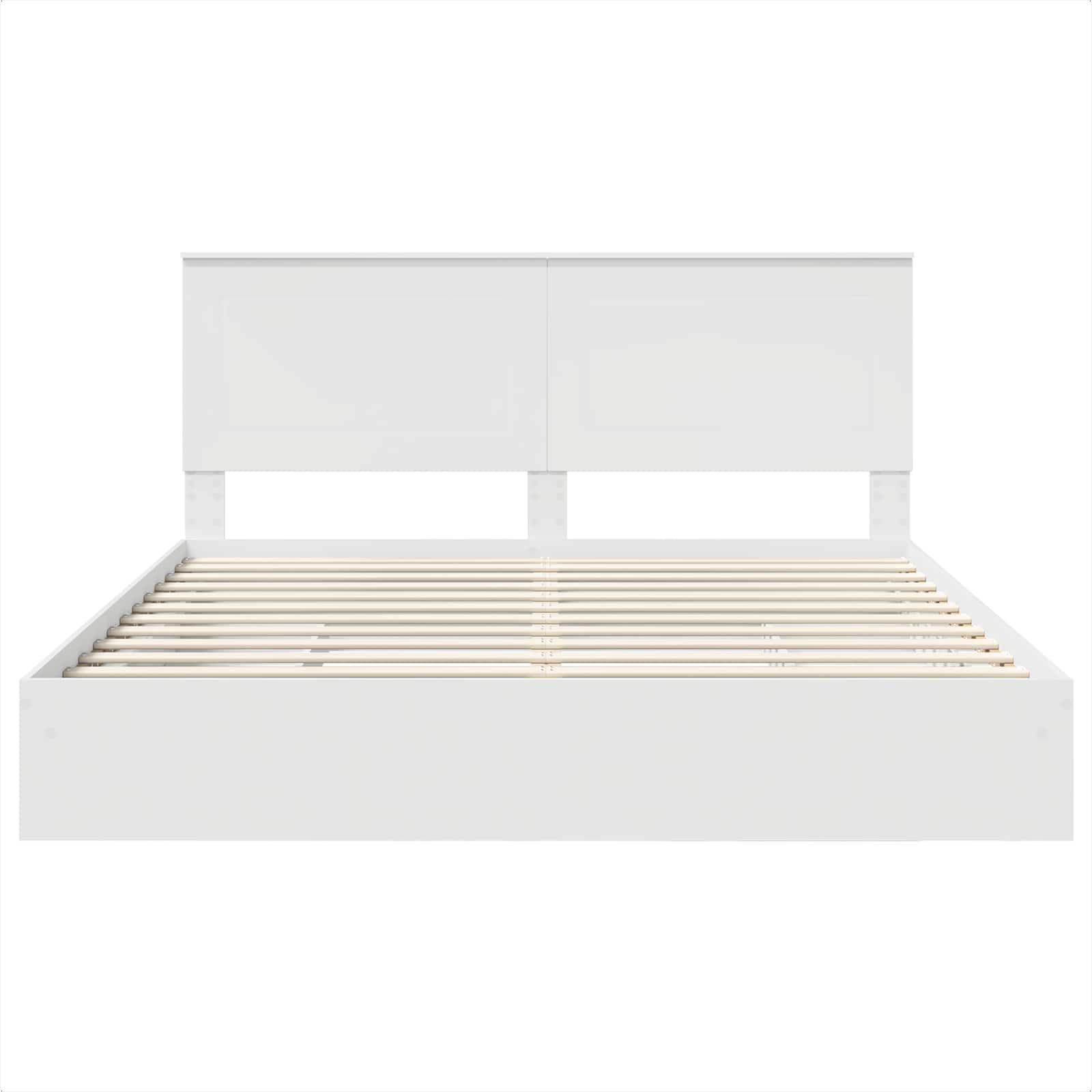 vidaXL Bedframe met lade met hoofdeinde Wit 200 x 200 cm Bewerkt hout