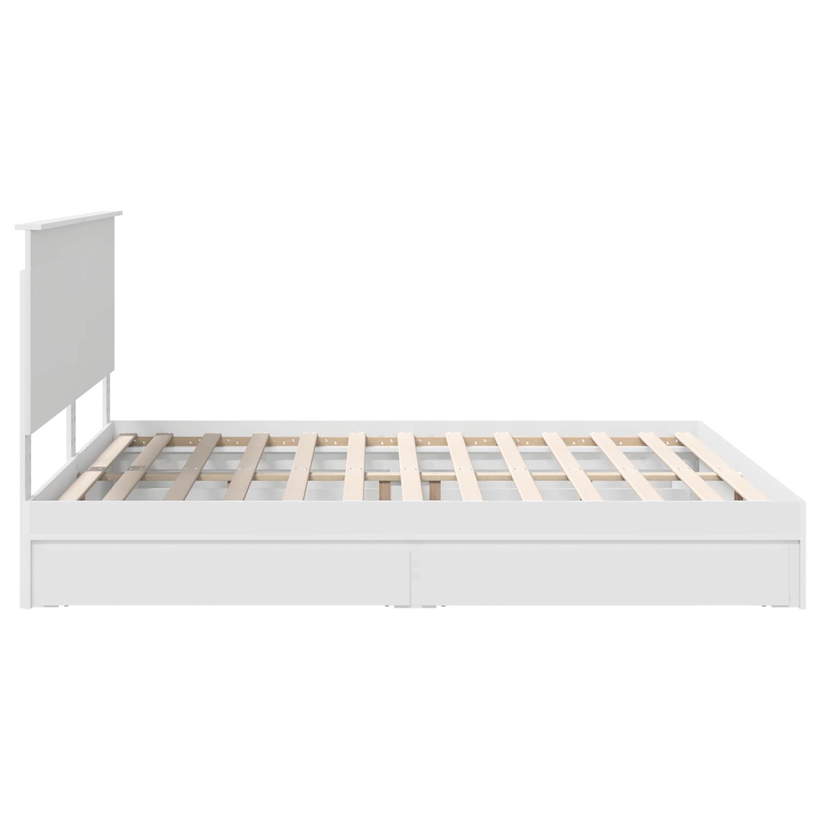 vidaXL Bedframe met lade met hoofdeinde Wit 200 x 200 cm Bewerkt hout