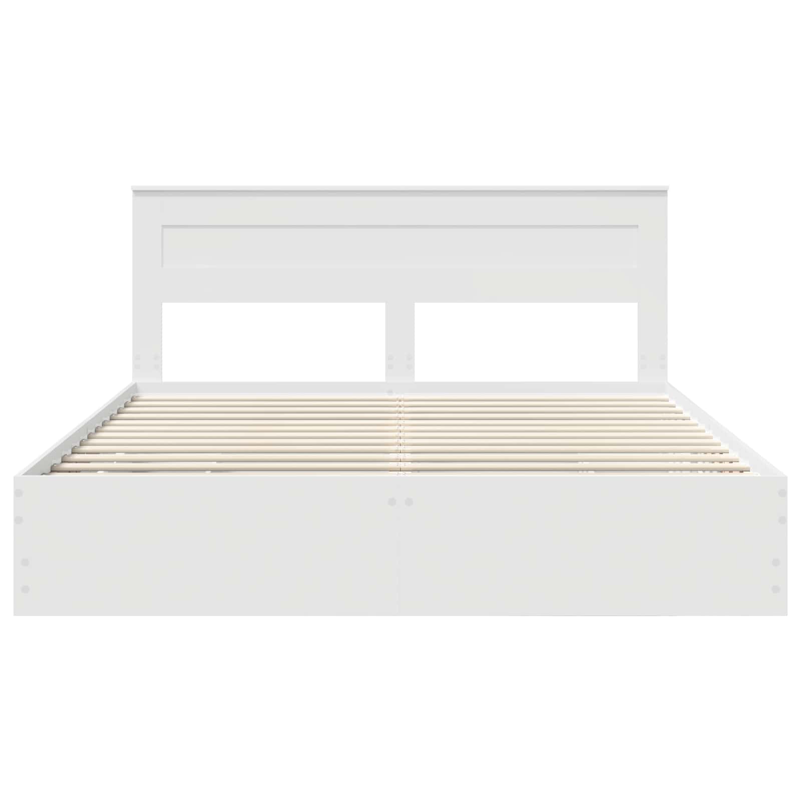 vidaXL Bedframe met lade met opslag Wit 200 x 200 cm Ingenieurshout