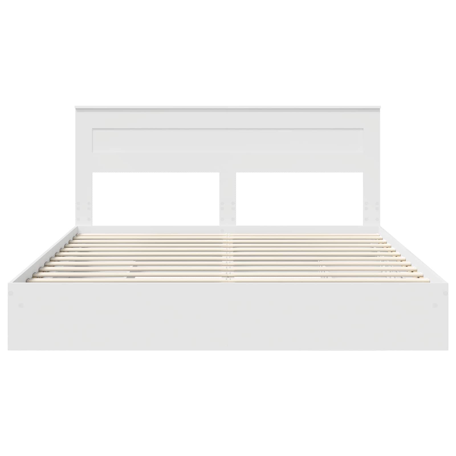 vidaXL Bedframe met lade met hoofdeinde Wit 200 x 200 cm Bewerkt hout