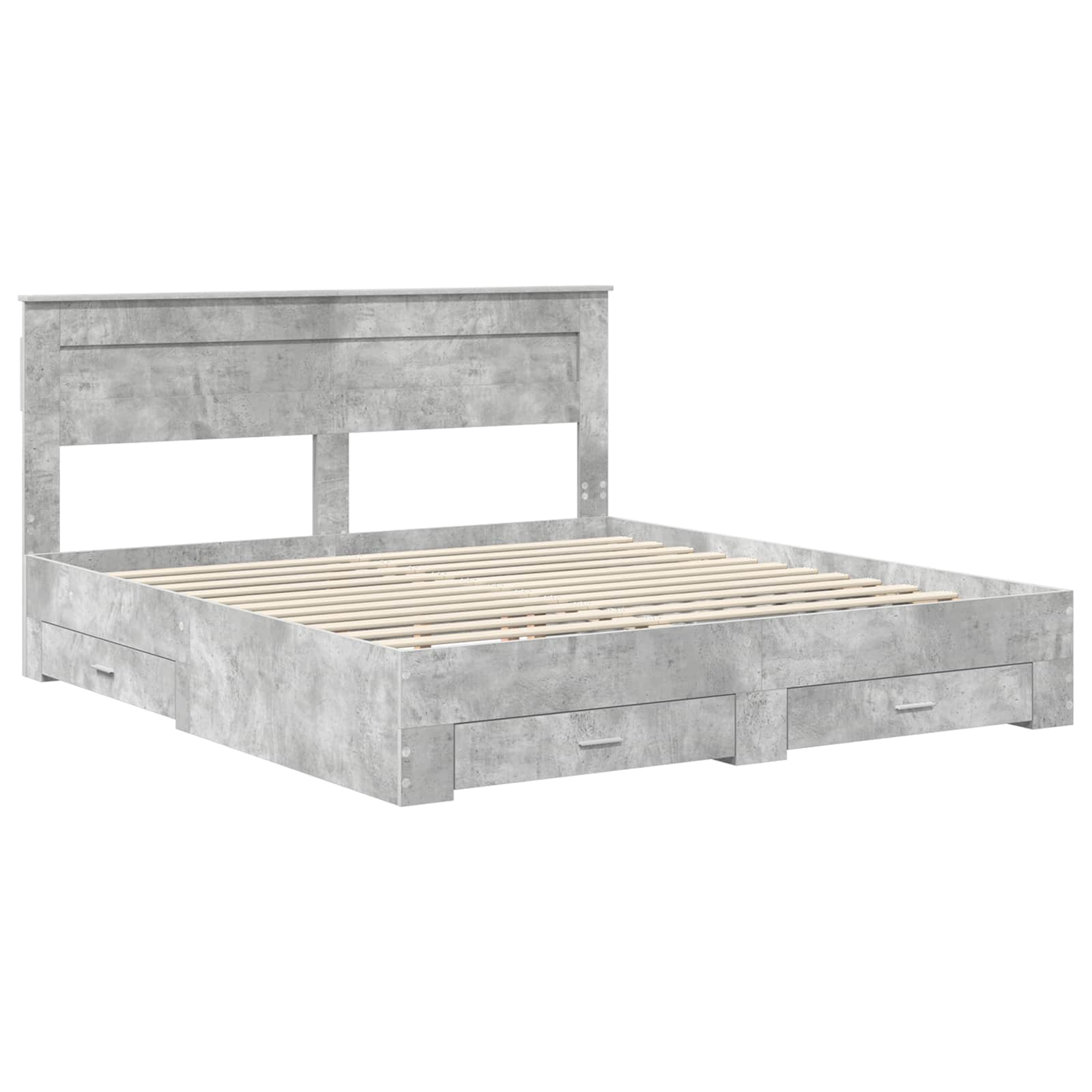 vidaXL Bedframe met lade Wit en Zilver 75 x 190 cm Bewerkt hout