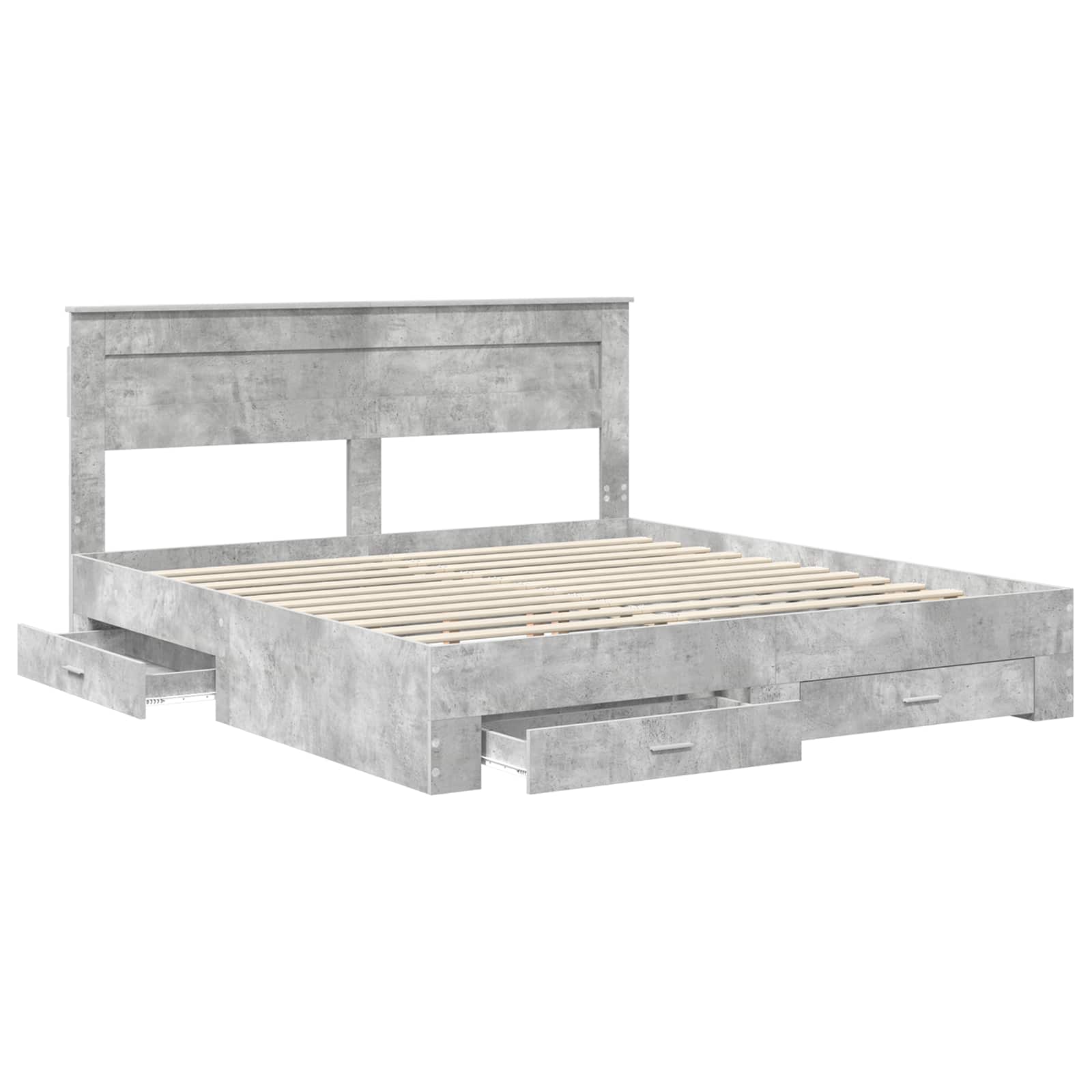 vidaXL Bedframe met lade Wit en Zilver 75 x 190 cm Bewerkt hout