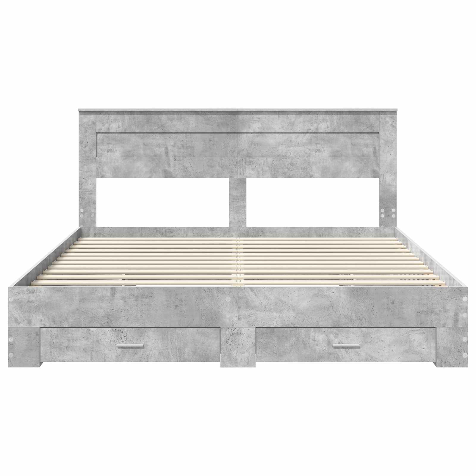 vidaXL Bedframe met lade Wit en Zilver 75 x 190 cm Bewerkt hout