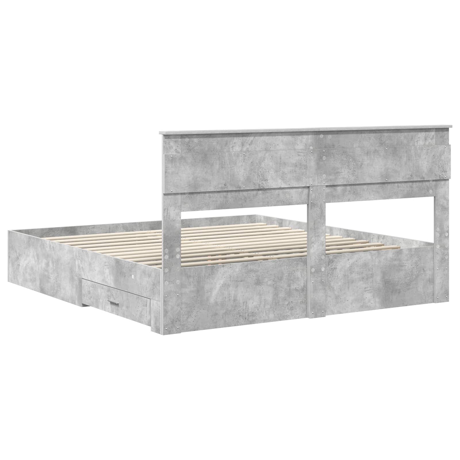 vidaXL Bedframe met lade Wit en Zilver 75 x 190 cm Bewerkt hout