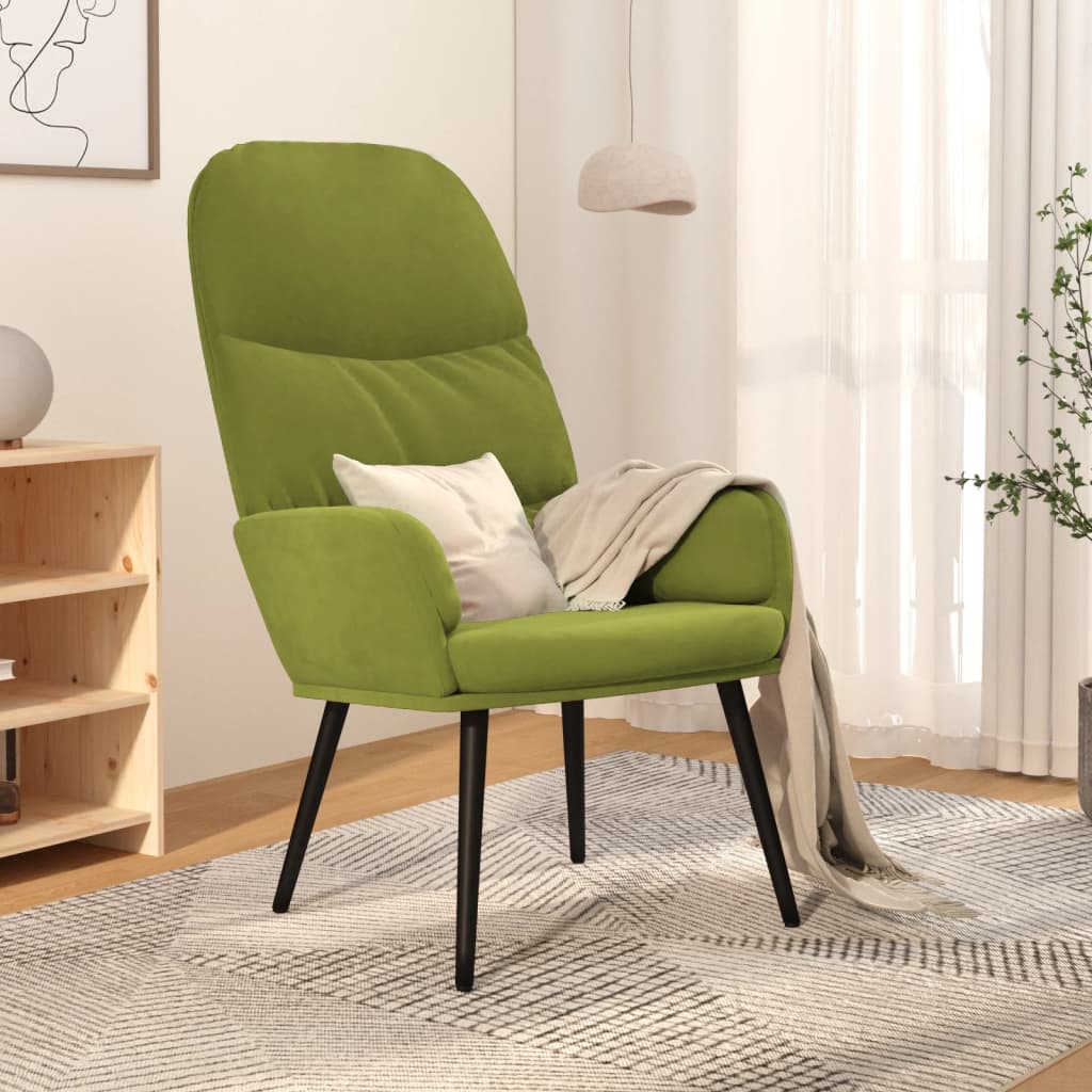 vidaXL Relaxstoel fluweel mosterdgeel