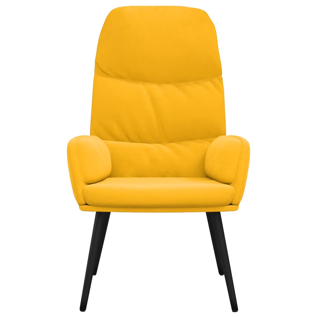 vidaXL Relaxstoel fluweel mosterdgeel