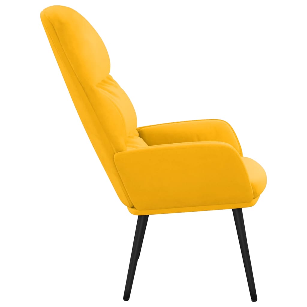 vidaXL Relaxstoel fluweel mosterdgeel